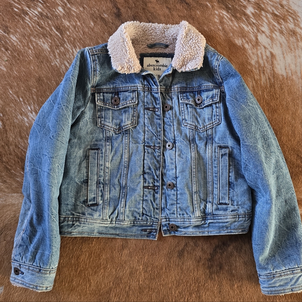 Abercrombie Kids Denim Sherpa Jacket